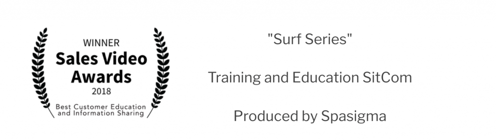 Winner 2018 Best Customer Education and Information Sharing Training and Education Sitcom Surf. Sandra Lena Video Editor